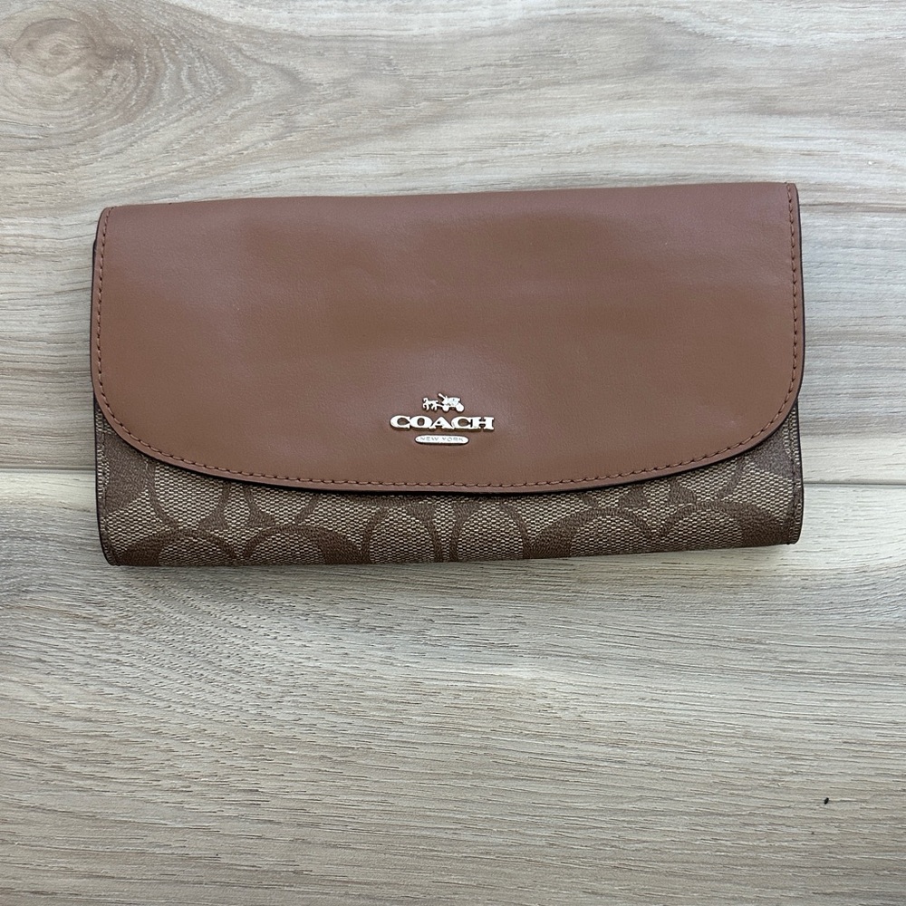 Coach Tan and Brown Women's Wallet
